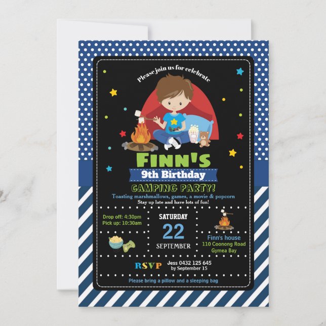 Descanso de acampamento dos meninos dos convites (Frente)