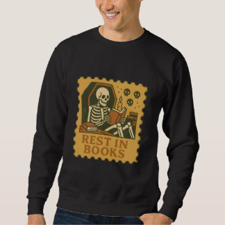 Descanso em Livros - Camisa do leitor de esqueleto