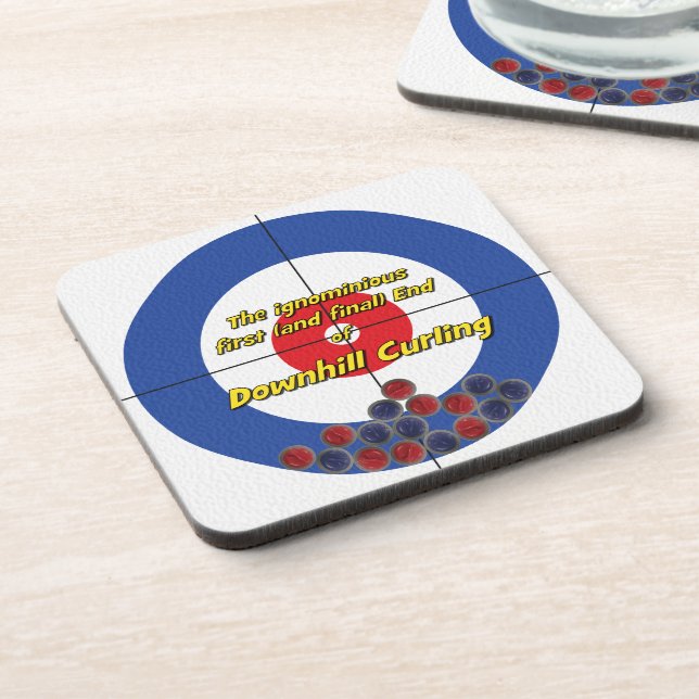 Descida Curling Fail Porta copos - (Azul) (Left Side)