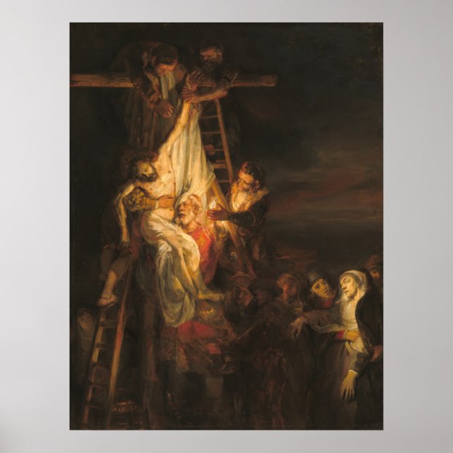 Descida do Cross - Rembrandt Fine Art Poster (Frente)