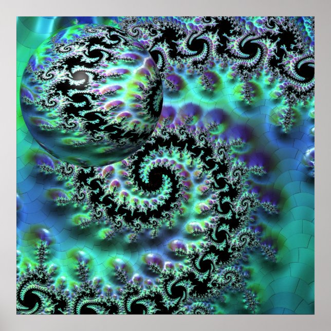 Descoberta de Mandelbrot com o Sphere Poster (Frente)
