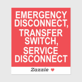 DESCONEXÃO DE EMERGÊNCIA, etiqueta de SWITCH DE TR