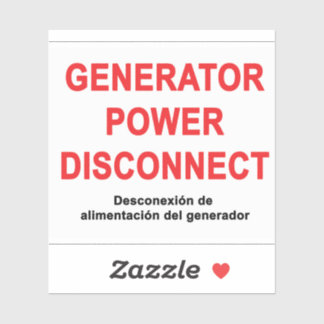 Desconexão de Energia do Gerador - ETIQUETA