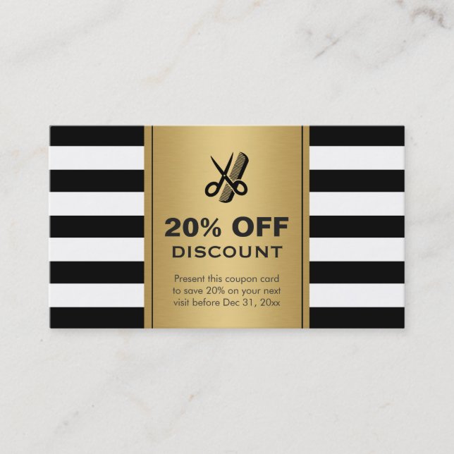 Desconto Cabelo do Coupon Tesoura Preta Dourada de (Frente)