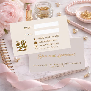 Desconto Cartão de compromisso de cliente QR rosa empoeirad