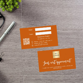 Desconto Cartão de compromisso do logotipo comercial laranj