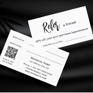 Desconto Cartão de remessa comercial de código qr branco