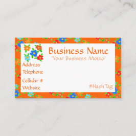 Desconto Cartão de visita de Designer Flor Colorida Feminin