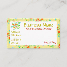 Desconto Cartão de visita Flor Amarelo bonito