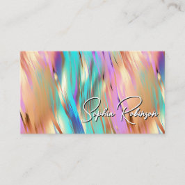 Desconto Cartão de visita Holográfico multicolor