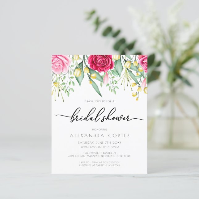 Desconto Chá de panela Botânico Vermelho e Rosa Ro (Em pé/Frente)