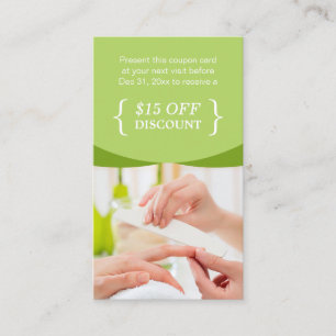Desconto Coupon Nail Salon SPA Chic Nature Green