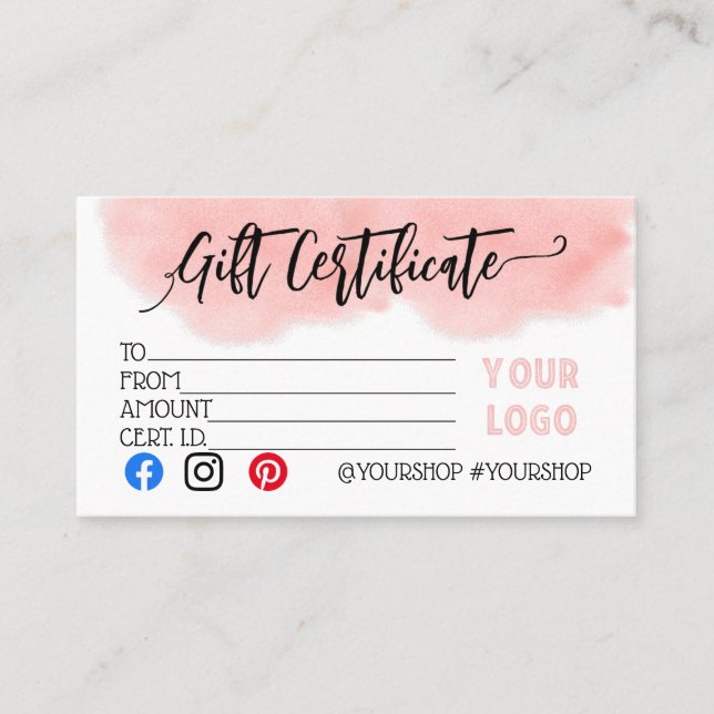 Desconto de marketing do certificado de oferta com (Frente)