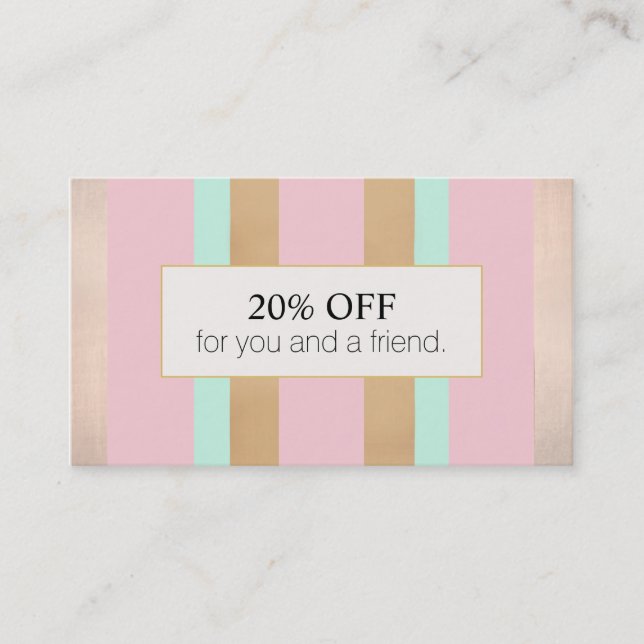 Desconto de Referência de Salão Dourado, Rosa Rosa (Frente)