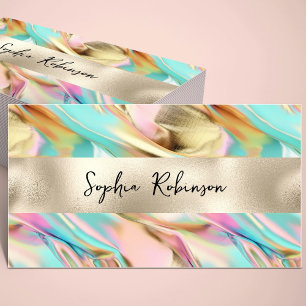 Desconto Elegante Holographic e Pearl Foil Cartão de visita