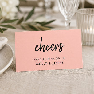 Desconto Felicidades Cartão De Bebida Livre De Casamento