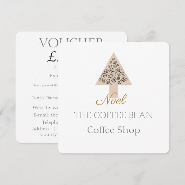Desconto para Negócios de Cafés de Natal (Frente/Verso)