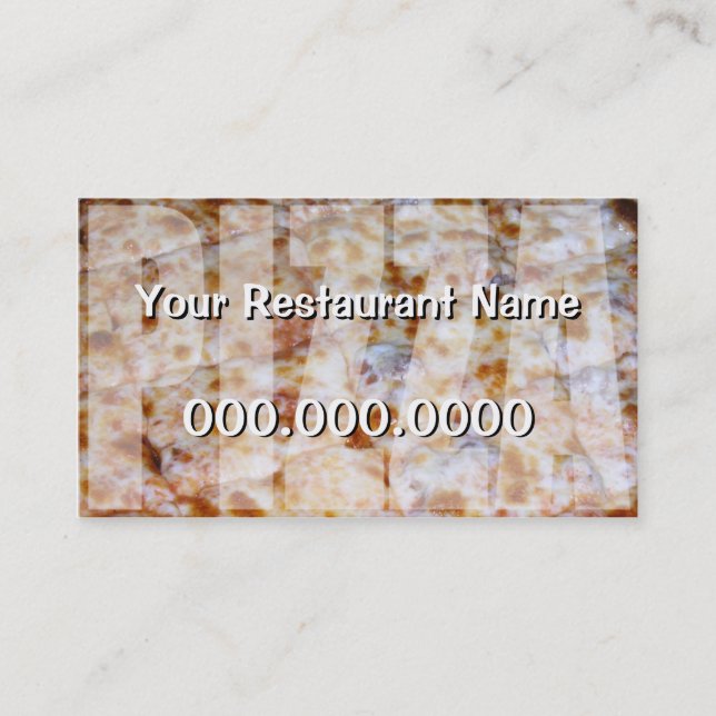 Desconto Pizza Coupon e Cartão de visita (Frente)