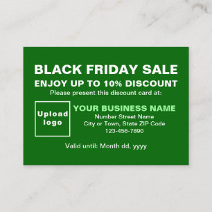 Desconto Promoção de Black Friday de Negócios no Cartão Ver
