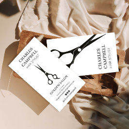 Desconto Vintage Cartão de visita de Cabelo Negro e Branco