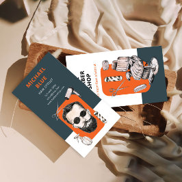 Desconto Vintage Modern Orange Hair Cartão de visita