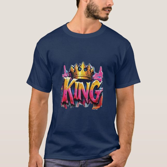 Descrição da Camisa da Coroa do Grafite KING: Regr (Frente)