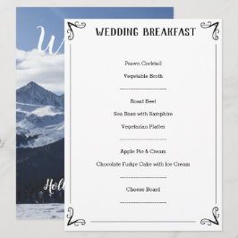 Descrição Especial do Menu de Casamento.