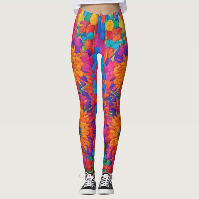 Descubra a felicidade psicodélica: Compre Leggings (Frente)