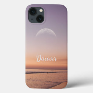 Descubra, Lua Sobre Praia em Dusk