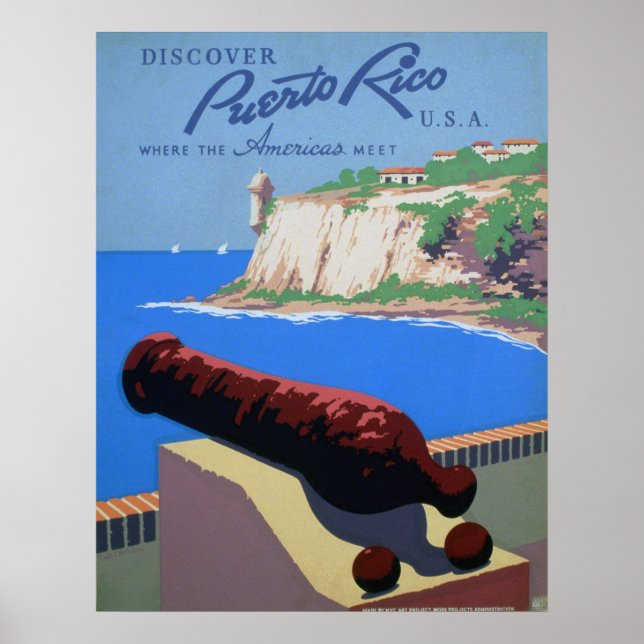 Descubra Porto Rico - Poster de viagens (Frente)