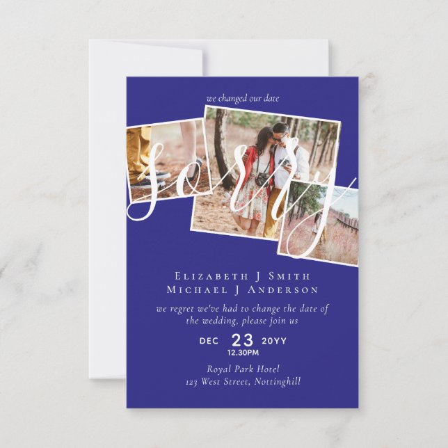 DESCULPE! Adiamento de Casamento Mudança de Data F (Frente)