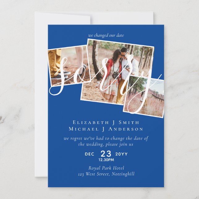 DESCULPE! Adiamento de Casamento Mudança de Data F (Frente)