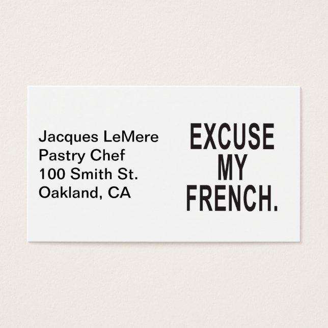 Desculpe, meu francês (Frente)