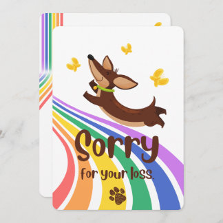 Desculpe pela perda do seu cartão de cachorro