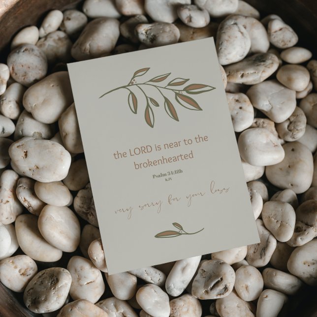 Desculpe Por Sua Perda | Cartão de condolências cr (Criador carregado)