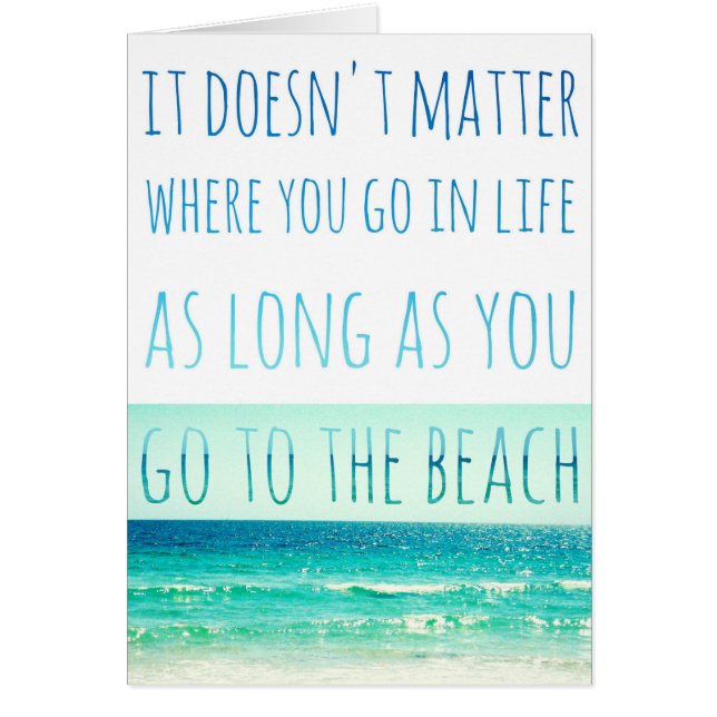 Desde que você vá ao cartão de praia (Frente)