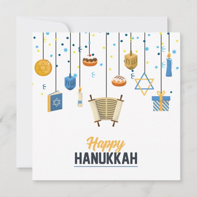 Desdecorações do Ícone de Feriado Feliz de Hanukka (Frente)