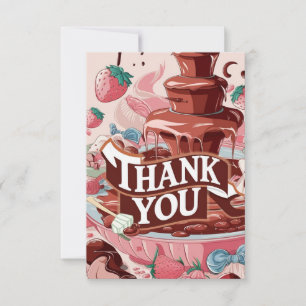 Deseja cartões de agradecimentos de chocolate de m