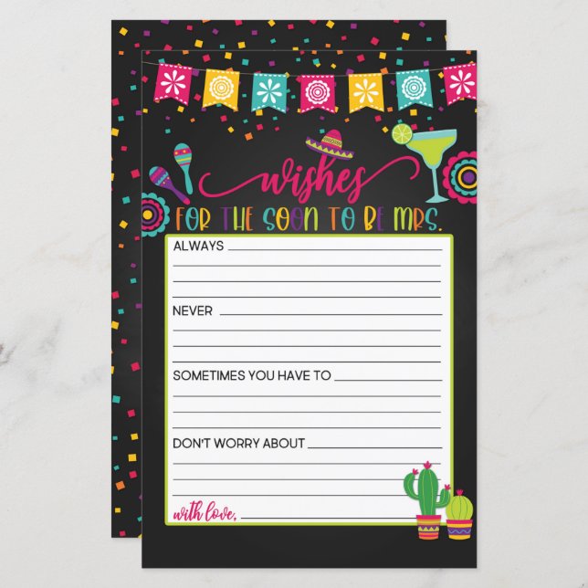 Deseja que em breve seja a Sra. - Fiesta (Frente/Verso)