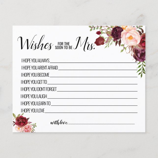 Deseja que em breve seja o cartão da Sra. Marsala (Frente)