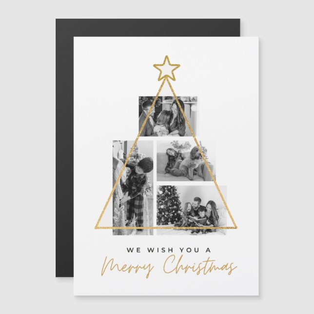 Desejamos a você um Feliz Natal Cartão Magnético F (Frente/Verso)