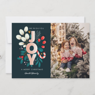 Desejamos-Lhe Um Feliz Cartão com fotos De Natal