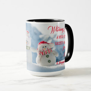 Desejando a caneca do ano novo