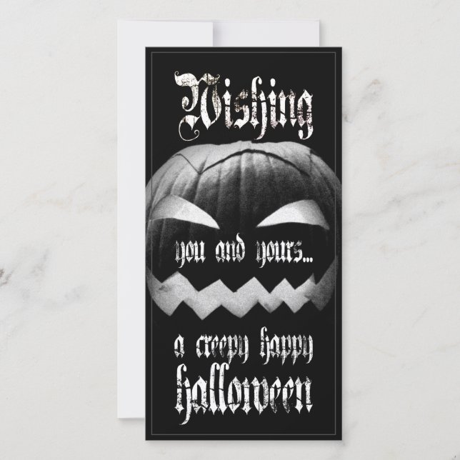 Desejando a você e a você um feliz Dia das Bruxas  (Frente)