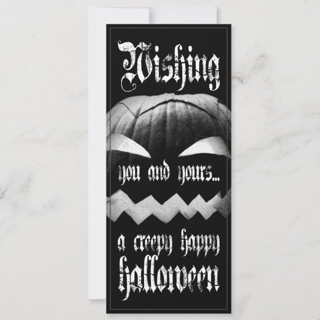 Desejando a você e a você um feliz Dia das Bruxas  (Frente)