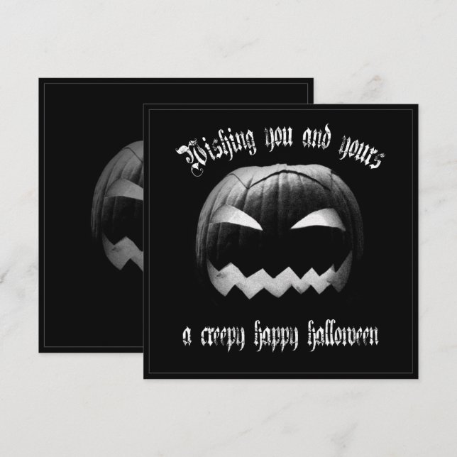 Desejando a você e aos seus um feliz Halloween ass (Frente/Verso)
