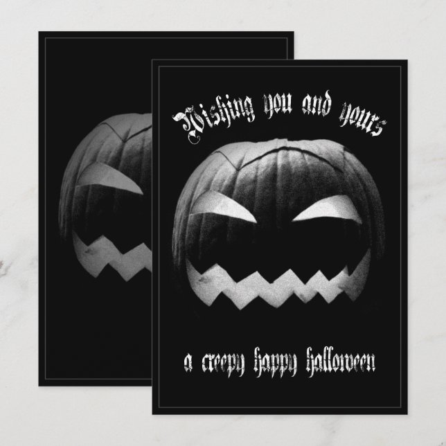 Desejando a você e aos seus um feliz Halloween ass (Frente/Verso)