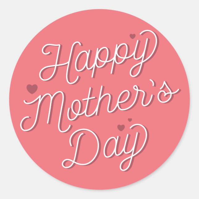 Desejando Feliz Dia das Mães / Adesivos (Frente)