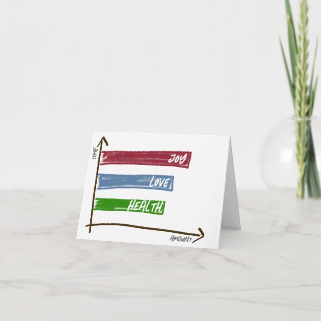 Desejando-lhe alegria, amor, cartão de saudação de (Frente)