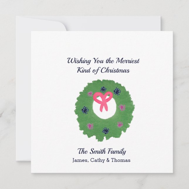 Desejando-lhe o melhor tipo de cartão de Natal (Frente)